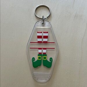Elf Legs Key Tag – Clear Retro Motel Style